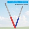 Unique Bargains Stainless Steel Extendable Portable Guide Handheld Flag Pole 4 Pcs - 3 of 4