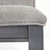 Set of 2 Riga Chairs Gray - Buylateral: Upholstered, Tufted Back, Rubberwood Legs - 2 of 4
