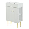 Chery Life 21.6" Bathroom vanity, Bathroom Storage Cabinet with Single Ceramic Sink, Right Side Storage - 2 of 4