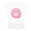 Simply Sage Market S.W.Smiley Pink Checker Smiley Face Short Sleeve Tee - 2 of 4