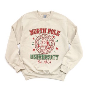 Simply Sage Market Women's Graphic Sweatshirt North Pole University Stars - 1 of 4