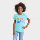 Girls' Short Sleeve 'Bright And Brilliant' Graphic T-Shirt - Cat & Jack™ Aqua Blue