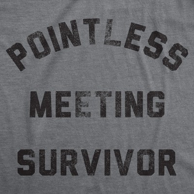 Мужские футболки Crazy Dog T-Shirts, Inc. Mens Funny T Shirts Pointless Meeting Survivor Sarcastic Work Joke Novelty Tee for Men - Crazy Dog Men's T Shirt For the Office Dark Grey XXL — фото 2