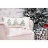 C&F Home 12" x 24" Golden Greenery White Christmas Cotton Embroidered Accent Throw Pillow - 2 of 3