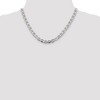 Black Bow Jewelry Mens 9mm Sterling Silver Hollow Flat Anchor Chain Necklace - 3 of 4