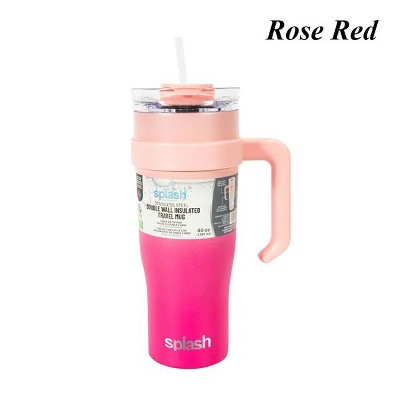 40oz Wall insulated Water Bottle, StainlessSteel Water Cup, For lce Water, lced Tea, CoffeeTo Keeps Drinks Cold, With Handle And StrawCover