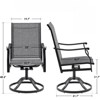 DSVIMOY Patio Dining Chairs, 2 Pieces Outdoor Dining Chairs Set, 360°Swivel Dining Chair for Patio, Gray, 23"*21.7"*40.2" - 2 of 4