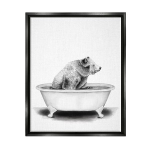Stupell Industries Bear In A Tub Funny Animal Bathroom Drawing - 1 of 4