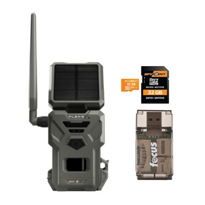 SPYPOINT FLEX-S Solar Outdoor Cellular Trail Camera Integrated Panel Bundle