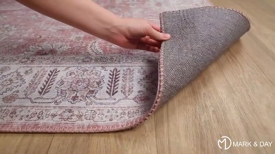 Loeswijk Pale Pink Wool Traditional 5' x 7'6" Area Rug