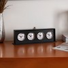 TopComfy Decorative Object Time Zone Table Clock for Home and Office Decor, Black, 17"*4"*7" - 2 of 4