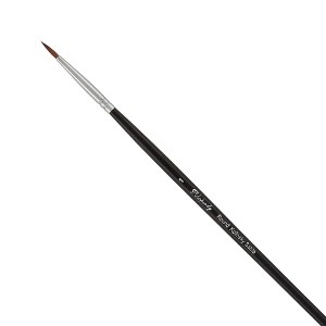 Creative Mark Rhapsody Kolinsky Sable Brushes for Professional Watercolorists - Round  Excellent Spring, Full Belly, Split-Proof Points, Chrome - 1 of 4