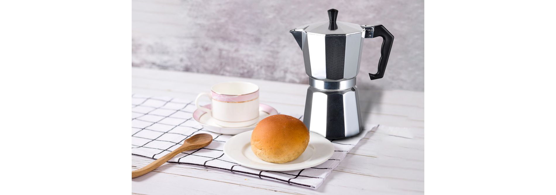 	
J&V TEXTILES Stovetop Espresso and Coffee Maker, Moka Pot for Classic Italian and Cuban Café Brewing, Cafeteria