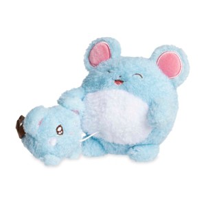 Pokemon Center: 6 Inch Plush Azurill & Marill Pokemon Buru Buru Mugyu! - 1 of 2