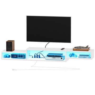 WOWLIVE 60" Floating TV Stand with Electrical Outlets, Media Center