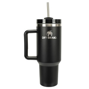 100 North Off Brand Elephant Logo Funny 40 oz. Stainless Steel, Large Water Bottle Coffee Mug, Spill & Leak Resistant, Thermal Travel Tumbler with - 1 of 1