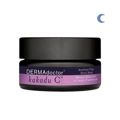 DERMAdoctor Kakadu C Amethyst Clay Detox Mask with vitamin C for dark spots, dull skin, oil control, and pore refining, 1.69 oz.