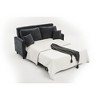 81.5'' 2 Seater Linen Sleeper Pull-Out Sofa with Memory Foam Mattress and Modern Design - 3 of 4