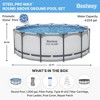 Bestway Steel Pro MAX Round Above Ground Swimming Pool Set with Metal Frame Filter Pump, Ladder, and Cover - 2 of 4