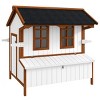 47'' Wooden Chicken Coop with Nesting Box Portable Hen House Rabbit Hutch with Ramp and Handles for 3 to 5 Chickens - LAOTIES - 3 of 4