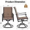 Lirago,2-Piece Outdoor Swivel Dining Chair Set - Textilene Fabric Armchair with Metal Frame, Weather-Resistant & Ergonomic for Patio/Yard - 3 of 4