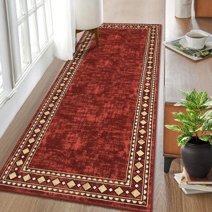 Machine Washable Area Rug Modern Carpet Non-Slip Rug - 1 of 4