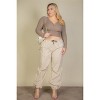 Slickblue Plus Size Ribbed Wrap Front Long Sleeve Top, Stretch Fit, Casual Style, Multiple Color Options, Size 1XL-3XL - 3 of 4