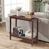 Console Table, 42" Acacia Wood with 2 Shelves, Indoor Outdoor Entryway Table for Kitchen, Patio, Garden - 2 of 4