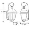 Progress Lighting Andover 1-Light Outdoor Wall Lantern in Black with Seeded Glass Shade - 2 of 2