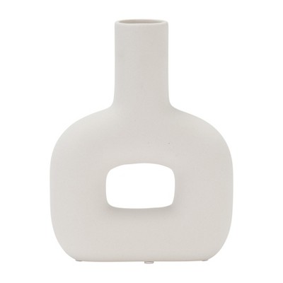 Sagebrook Home 8" Dolomite Open Cut-Out Vase Contemporary Abstract Table