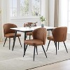 Dining Chairs Set of 4,Modern Kitchen Chairs,Comfy from Upholstered,Ergonomic Backrest,Metal Legs for Dining Room Bedroom - 3 of 4