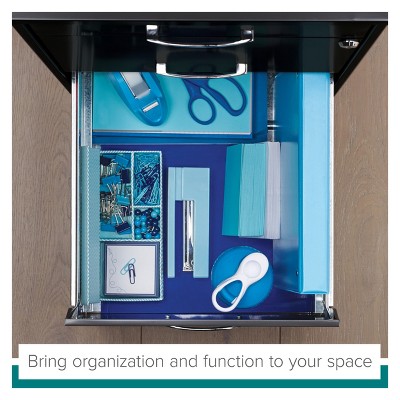 Charcoal 3-Drawer Lockable Mobile Metal File Cabinet