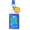 Sesame Street Cookie Monster Reversible ID Lanyard Badge Cookie Rubber Pendant - 2 of 4