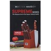 Supreme Series 11-Piece Wood Handle Knife Set in Walnut Block Integrated Sharpener - 3 of 3