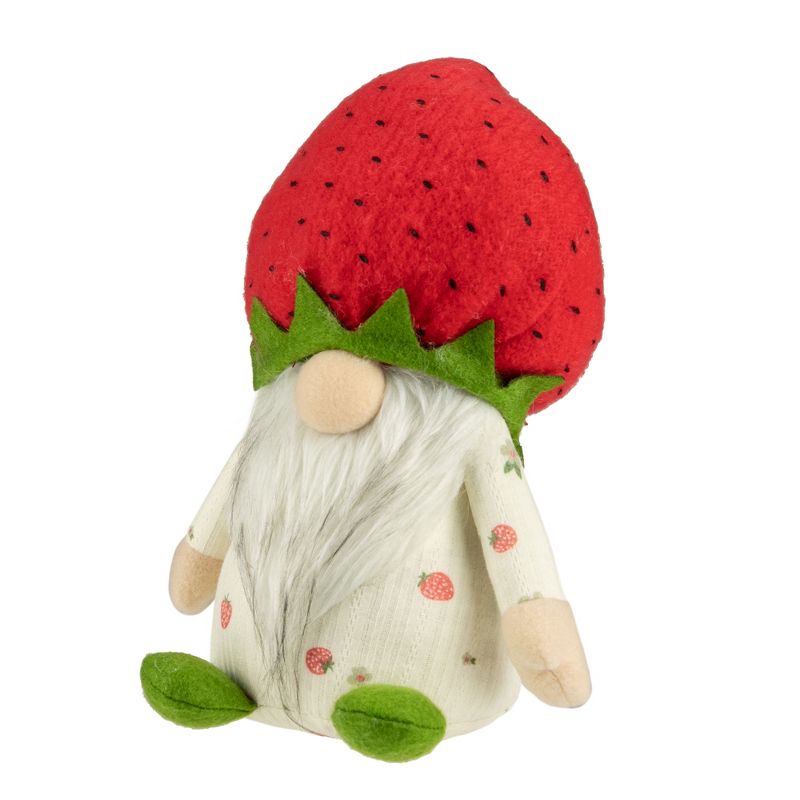 Northlight 9.5" Green and Red Boy Springtime Strawberry Gnome, 4 of 6