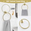 5 Pieces Bathroom Hardware Set Gold, 27.5 Inch Bathroom Towel Holder - 4 of 4
