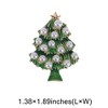 Unique Bargains Christmas Brooches Alloy Dripping Wax Green White 1.38"x1.89" 1 Pc - 3 of 4