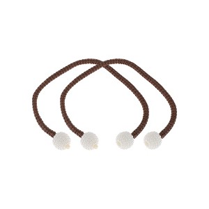 Unique Bargains Buckle Faux Pearl Curtain Tie Polyester ABS 2 Pcs - 1 of 4