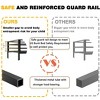 Bunk Bed Metal Black for Kids and Adult, Low Profile Twin over Full Bunk Bed with Ladder and Guardrails - 4 of 4