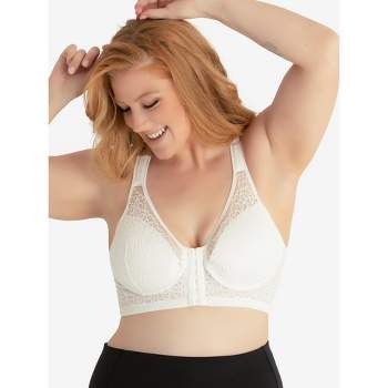 Leading Lady The Brigitte Racerback - Seamless Front-closure Underwire Bra  In White, Size: 46a : Target