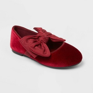 Toddler Girls' Chloe Mary Jane Flats - Cat & Jack™ Red - 1 of 4