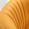 Velvet Contemporary Accent Chair with Thick Foam Cushion and Rubberwood Legs - 3 of 4