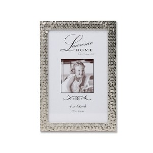 Lawrence Frames 710846 Shimmer Silver Metal 6.54" x 4.57" Picture Frame  - 1 of 3