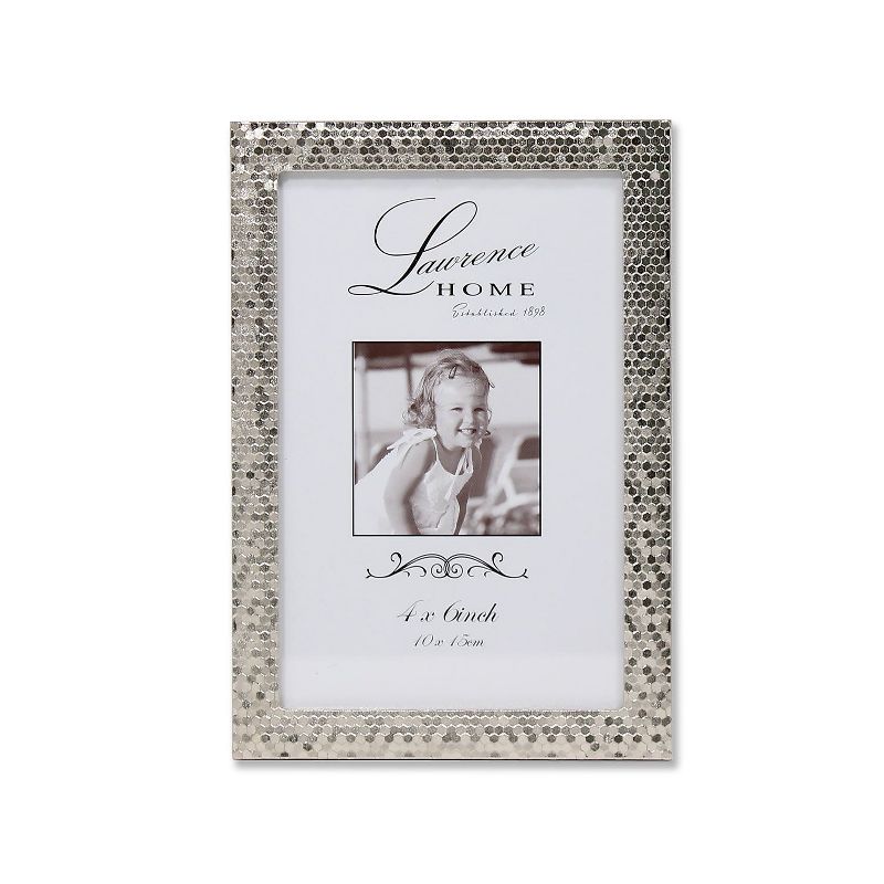 Lawrence Frames 710846 Shimmer Silver Metal 6.54" x 4.57" Picture Frame , 1 of 4