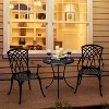 Patio Bistro Sets 3 Piece, Outdoor Rust-Resistant Cast Aluminum Garden Table and Chairs with Umbrella Hole for Backyard, Garden, Patio - 4 of 4