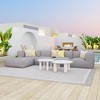 Ola Coffee Table Set – 2-Piece 14.8" & 16.1" H With White Finish, Powder-Coated Metal By Zuo Modern - 3 of 4
