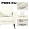 RISOKEYS Modern Fabric Accent Chair: Stylish, Comfortable & Durable Upholstered Armchair with Pillow for Living Room, Bedroom & Study - 4 of 4