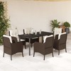 vidaXL Garden Dining Set Brown, Cream, Black - 2 of 4