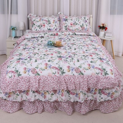 Crushed Floral 3-Piece Comforter Set, King Size – Includes 1 Soft Lightweight Comforter and 2 Matching Pillowcases, Elegant Bedding