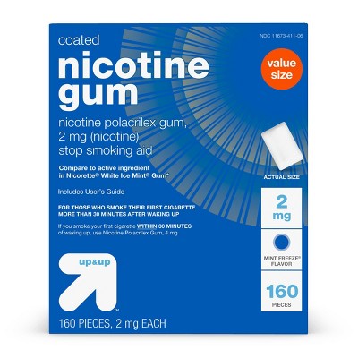 Coated Nicotine 2mg Gum Stop Smoking Aid - Mint Freeze - up & up™